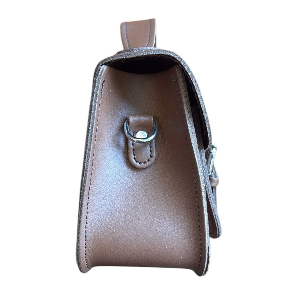 New Zatchels Handmade Leather Micro Satchel Crossbody Shoulder Bag Chestnut Tan - Picture 5 of 13